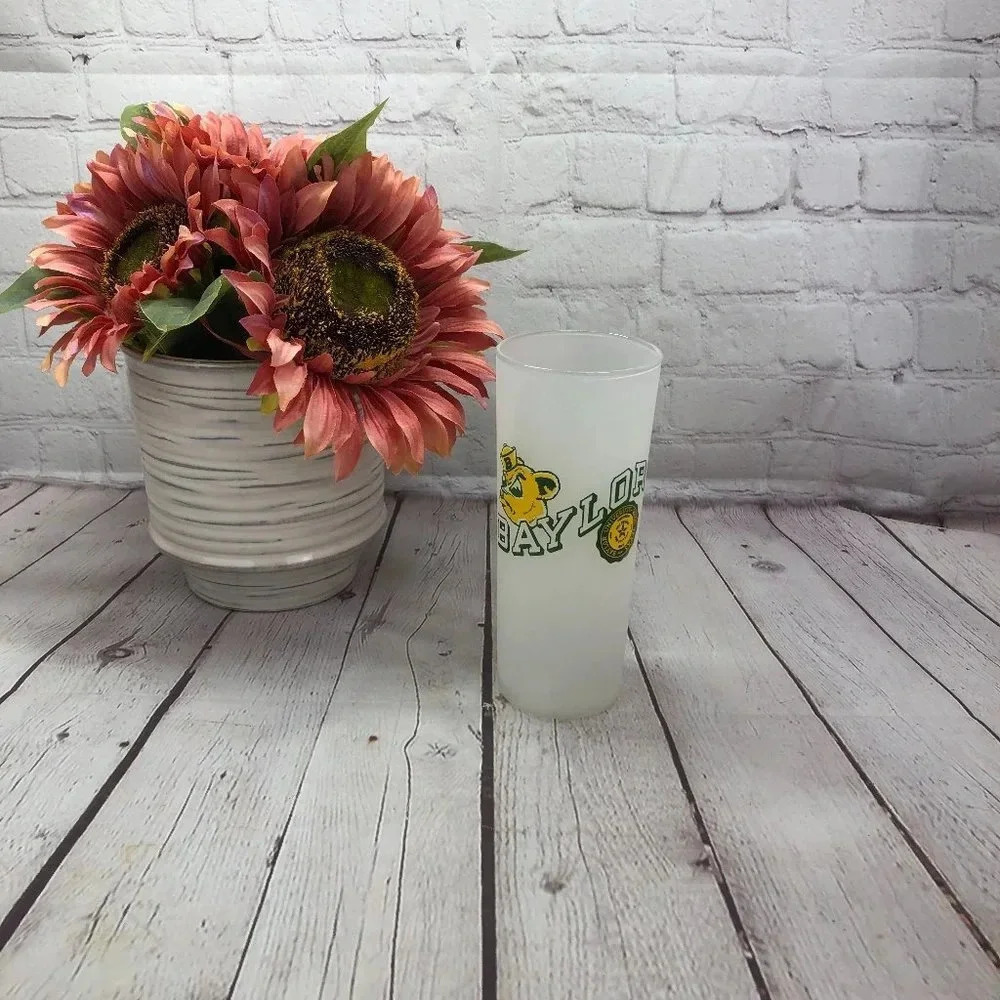 Vintage Baylor bears frosted tumbler collegiate football basketball baseball